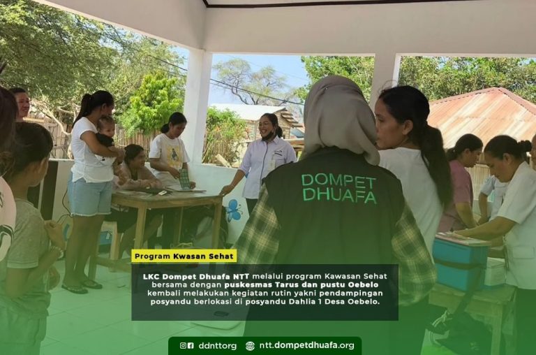 LKC Dompet Dhuafa NTT Bersama Puskesmas Tarus dan Pustu Oebelo Gelar Kegiatan Posyandu untuk Pemantauan Kesehatan Balita